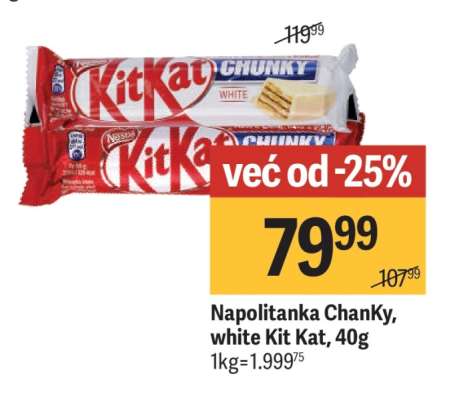 Napolitanka Chanky white Kit Kat 40g