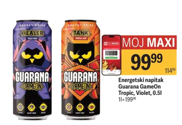 Energetski napitak Guarana GameOn Tropic, Violet 0.5l