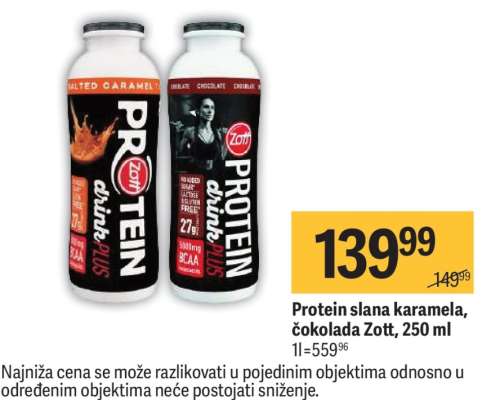Protein slana karamela, čokolada Zott, 250 ml