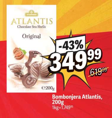 Bombonjera Atlantis 200g