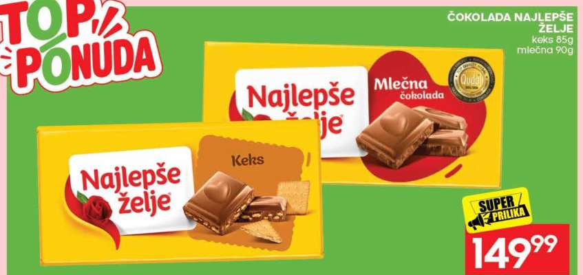 ČOKOLADA NAJLEPŠE ŽELJE