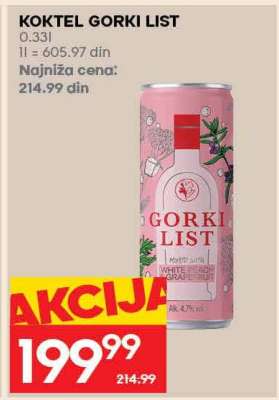 KOKTEL GORKI LIST