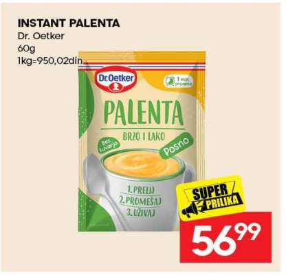 Instant palenta