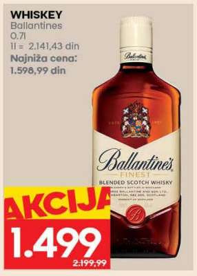 WHISKEY Ballantines 0.7l