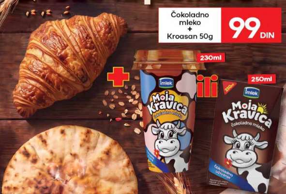 Čokoladno mleko + Kroasan 50g