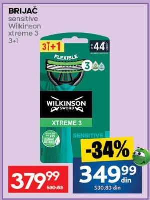 BRIJAČ sensitive Wilkinson xtreme 3 3+1