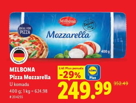 Milbona Pizza Mozzarella