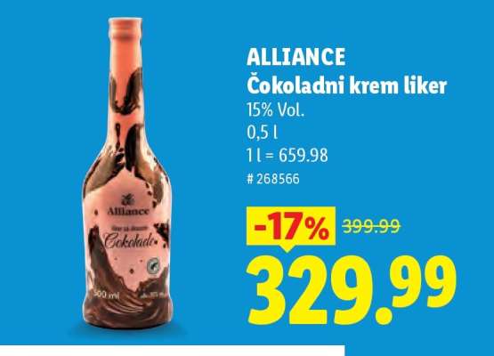 ALLIANCE Čokoladni krem liker