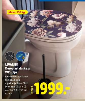 LIVARNO Duropast daska za WC šolju