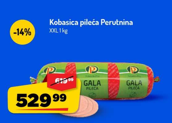 Kobasica pileća Perutnina XXL 1 kg