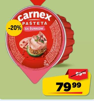CARNEX PAŠTETA sa šunkom