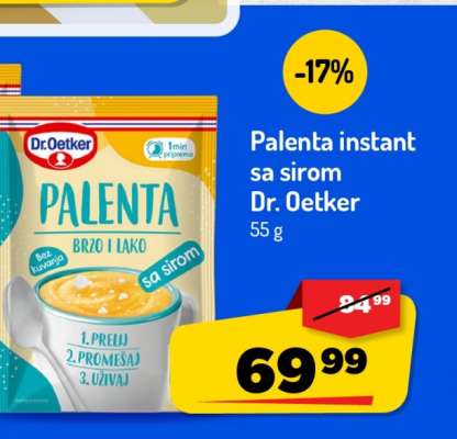Palenta instant sa sirom Dr. Oetker
