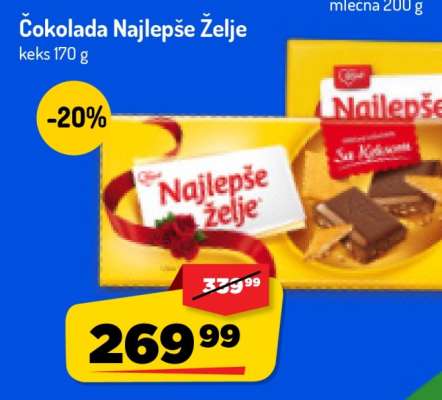 ČOKOLADA NAJLEPŠE ŽELJE
