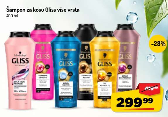 Šampon za kosu Gliss više vrsta