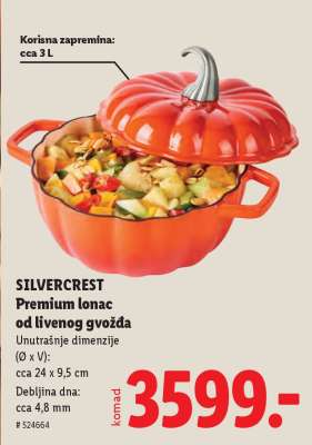 SILVERCREST Premium lonac od livenog gvožđa
