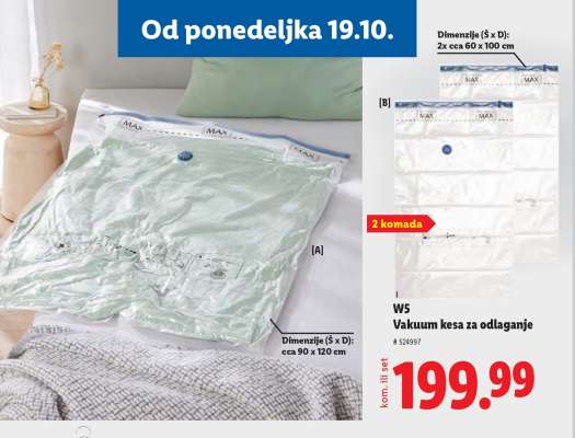 W5 Vakum kesa za odlaganje
