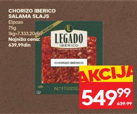 CHORIZO IBERICO SALAMA SLAJS