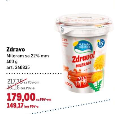 Zdravo Mileram sa 22% mm