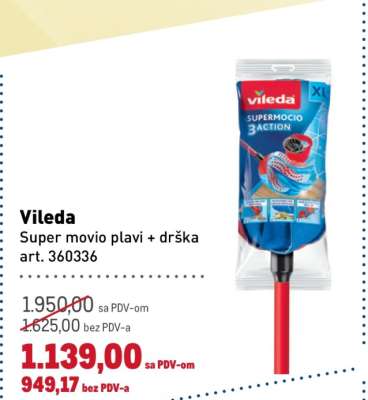 Vileda Super movio plavi + drška