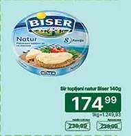 Sir topljeni natur Biser, 140g
