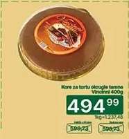 Kore za tortu okrugle tamne Vincinni