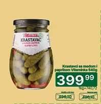 Krastavci sa medom i paprikom Vilamina 540g