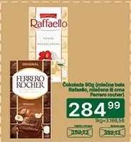 Čokolada 90g (mlečna bela Raffaelo, mlečna ili crna Ferrero rocher)