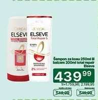 Šampon za kosu 250ml ili balzam 200ml total repair Elseve