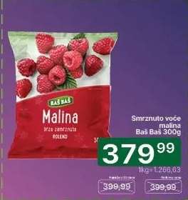 Smrznuto voće malina Baš Baš 300g