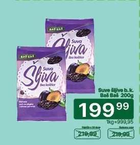 Suve šljive b. k. Baš Baš 200g