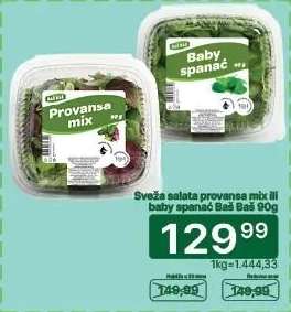 Sveža salata provansa mix ili baby spanać Baš Baš 90g