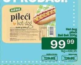 Hot dog pileći Baš Baš 200g