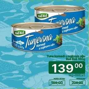 Tuna komadi u sojinom ulju Baš Baš 160g