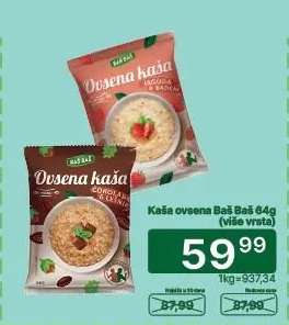 Kaša ovsena Baš Baš 64g (više vrsta)