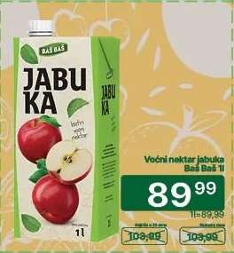 Voćni nektar jabuka Baš Baš 1l