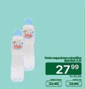 Voda negazirana minjončica Baš Baš 0,5l