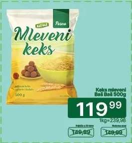 Keks mleveni Baš Baš 500g
