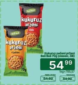 Kukuruz pečeni praženi Baš Baš 70g (classic, čili)