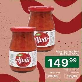 Ajvar ljuti uprženi Baš Baš 350g