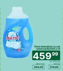 Tečni deterdžent za veš univerzal Baš Baš 3,4l