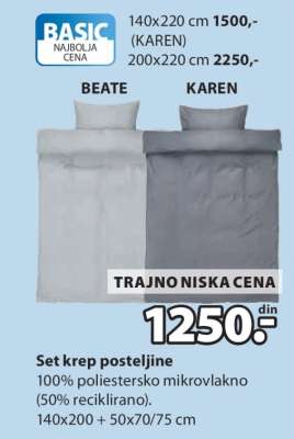 SET KREP POSTELJINE