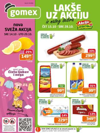 Gomex katalog - 15.10.2026 - 28.10.2026.
