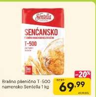 Brašno pšenično T-500 namensko Sentella 1 kg