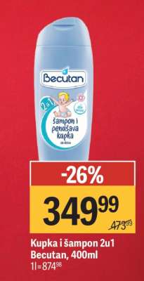 Kupka i sampon 2u1 Becutan, 400ml