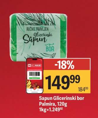 Sapun Glicerinski bor Palmira 120g