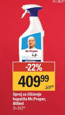 Sprej za čišćenje kupatila Mr.Proper, 800ml