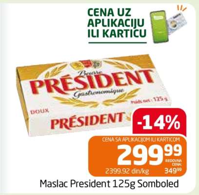 Maslac President 125g Somboled
