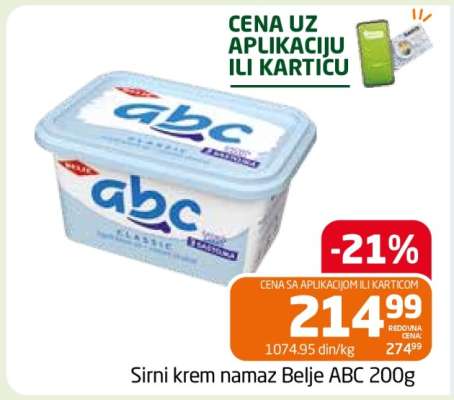 Sirni krem namaz Belje ABC 200g