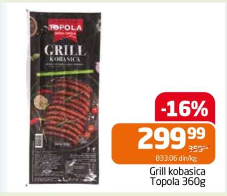 GRILL KOBASICA Topola 360g