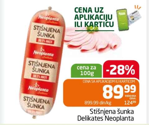 Stišnjena šunka Delikates Neoplanta